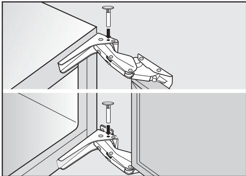 MIELE KWT6422IG - Réglage de la charnière de porte - 1