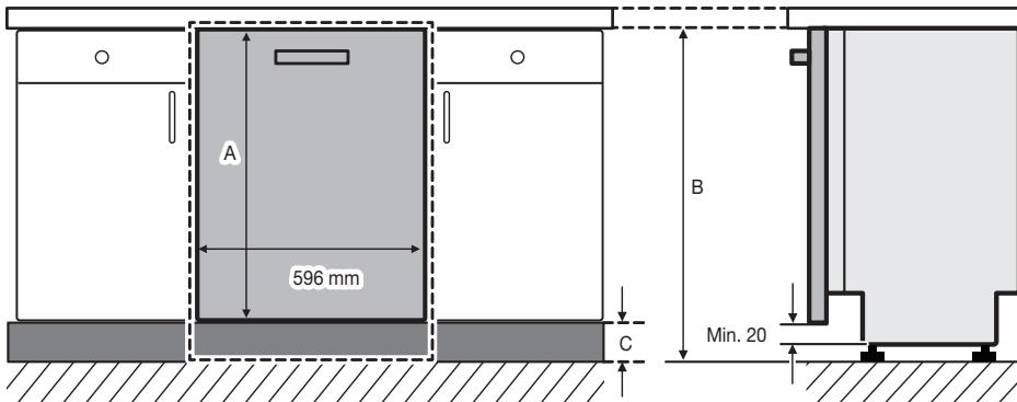 SAMSUNG DW60M6070IB - STAP 3. HET MAATPANEEL VOORBEREIDEN - 1