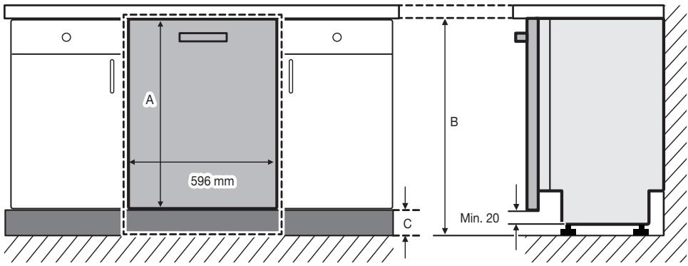 SAMSUNG DW60M6070IB - KROK 3. PRZYGOTOWANIE FRONTU MEBLOWEGO - 1