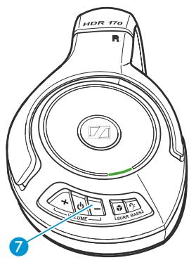SENNHEISER CASQV RS170 BK KLEER - Régler le volume du casque - 1
