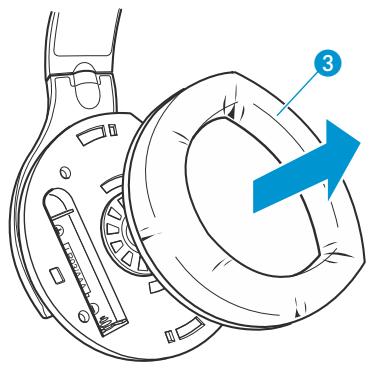 SENNHEISER CASQV RS170 BK KLEER - Insérer et changer les accus - 3