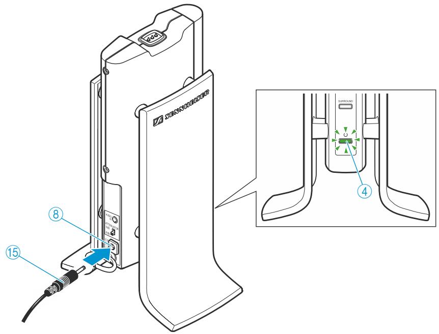SENNHEISER CASQV RS170 BK KLEER - Raccorder l'émetteur au secteur - 2