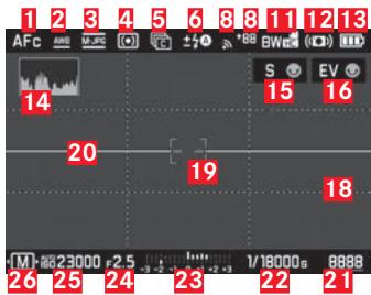 FLER APN HYBRIDECL STARTER BUNDLE - Affichages sur l'écran / dans le VISEUR mode prise de vues - 1