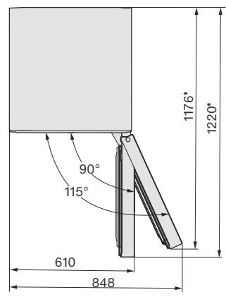MIELE KFN4898AD - Dimensions d'installation/vue de dessus - 2