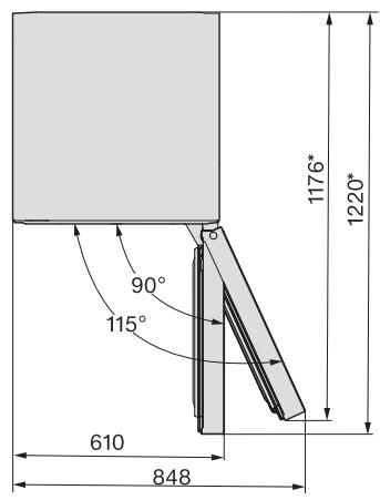 MIELE KFN4898AD - Dimensions d'installation/vue de dessus - 2