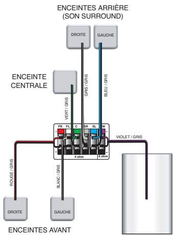 THOMSON DTH 900 - Branchement des enceintes - 1