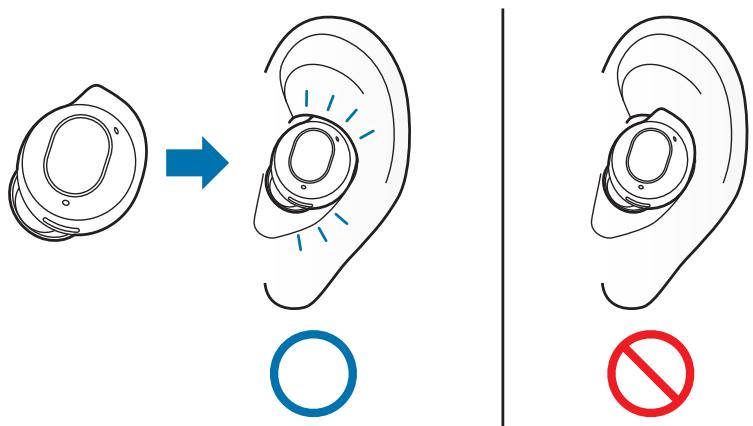 SAMSUNG Buds FESM-R400N - Mettre les mini-oreillettes en place - 1