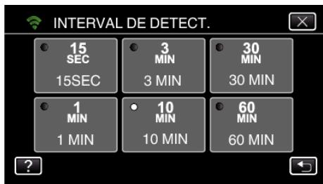 JVC GZ-E300 - Régler l'intervalle de détection de cette caméra (PARAM. detect/mail) - 5