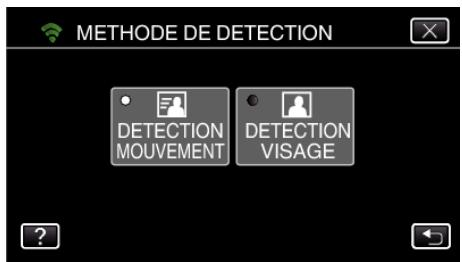 JVC GZ-E300 - Régler la méthode de détection de cette caméra (PARAM. detect/mail) - 5