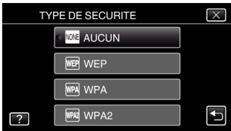 JVC GZ-E300 - Sélectionnez la méthode d'authentication (sécurité). (opération sur cette caméra) - 1