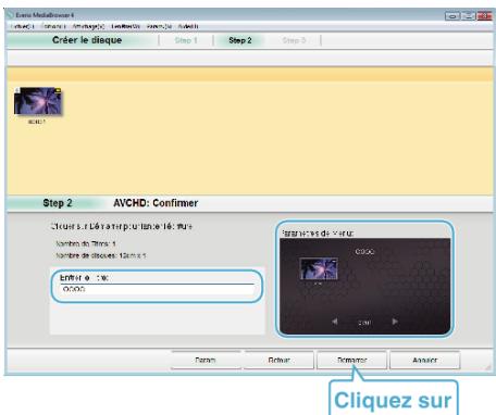 JVC GZ-E300 - Régler le titre du menu principal sur le disque. - 1
