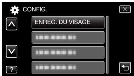 JVC GZ-E300 - Annuler (supprimer) l'information du visage enregistrée - 3
