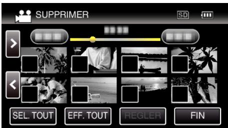 JVC GZ-E300 - Appuyez sur les fichiers à effacer. - 1