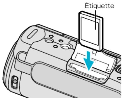 JVC GZ-E300 - Insérer une nouvelle carte SD - 3