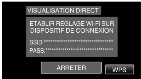 JVC GZ-E300 - Se connecter en saisissant le mot de passe wi-fi. - 6