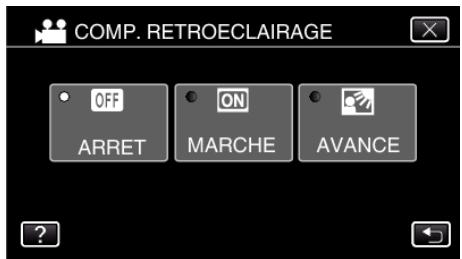 JVC GZ-E300 - Régler la compensation de contre-jour - 6