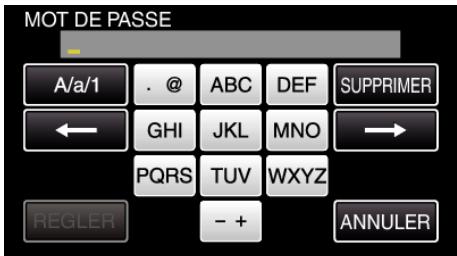 JVC GZ-E300 - Lorsque la méthode d'authentification n'est pas établie à "AUCUN", entrez le mot de passe et tapez "regler". (opération sur cette caméra) - 1