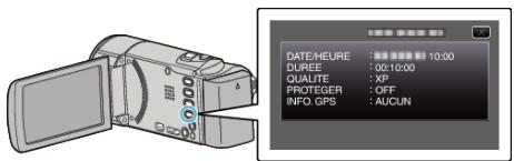 JVC GZ-E300 - Vérifier la date d'enregistrement et d'autres informations - 1