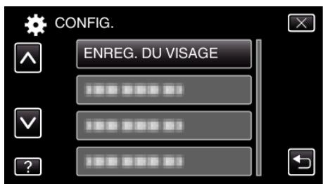 JVC GZ-E300 - Modifier l'information du visage enregistrée - 3