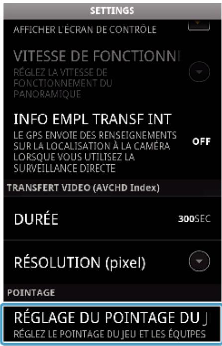 JVC GZ-E300 - Tapez "réglage du pointage du JEU - 1