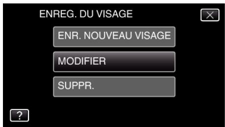 JVC GZ-E300 - Modifier l'information du visage enregistrée - 4