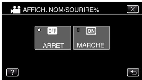 JVC GZ-E300 - Configurer AFFICH. nom/sourire% - 6