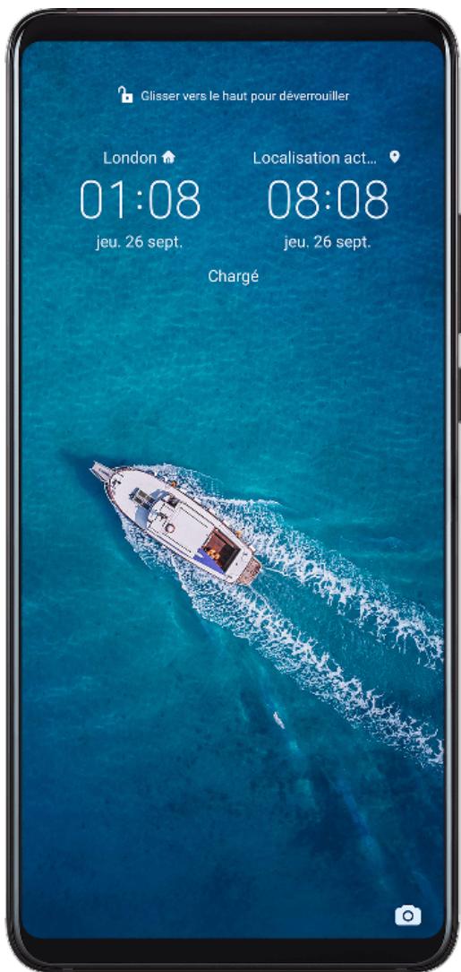 HUAWEI P40 - Afficher deux horloges dans l'écran verrouillé - 1