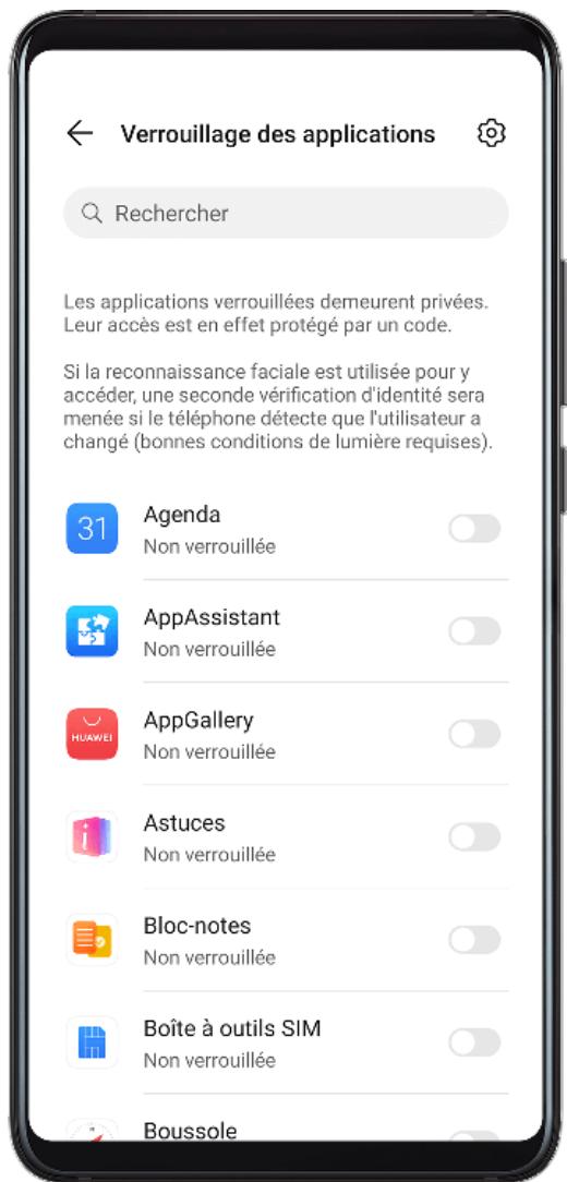 HUAWEI P40 - Verrouillage d'applications - 1