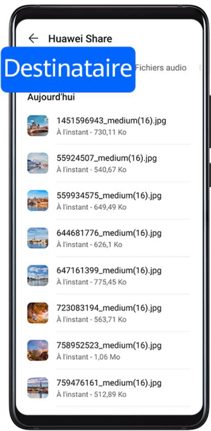 HUAWEI P40 - Transférer rapidement des fichiers entre vos appareils via huawei share - 3