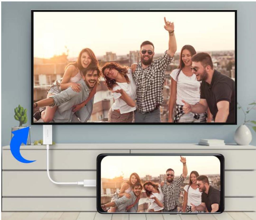 HUAWEI P40 - Projection via un câble type-c - 2