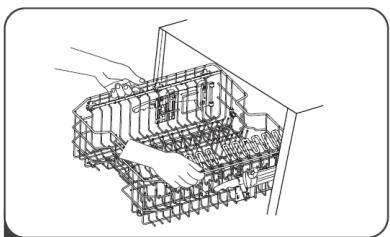 PROLINE TDW4316SL - Ajuster le PANIER supérieur - 1