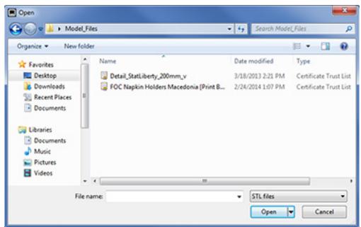 3D SYSTEM 3DS401734 - Accédez à l'emplacement du fichier de création et sélectionnez ouvrir. - 3