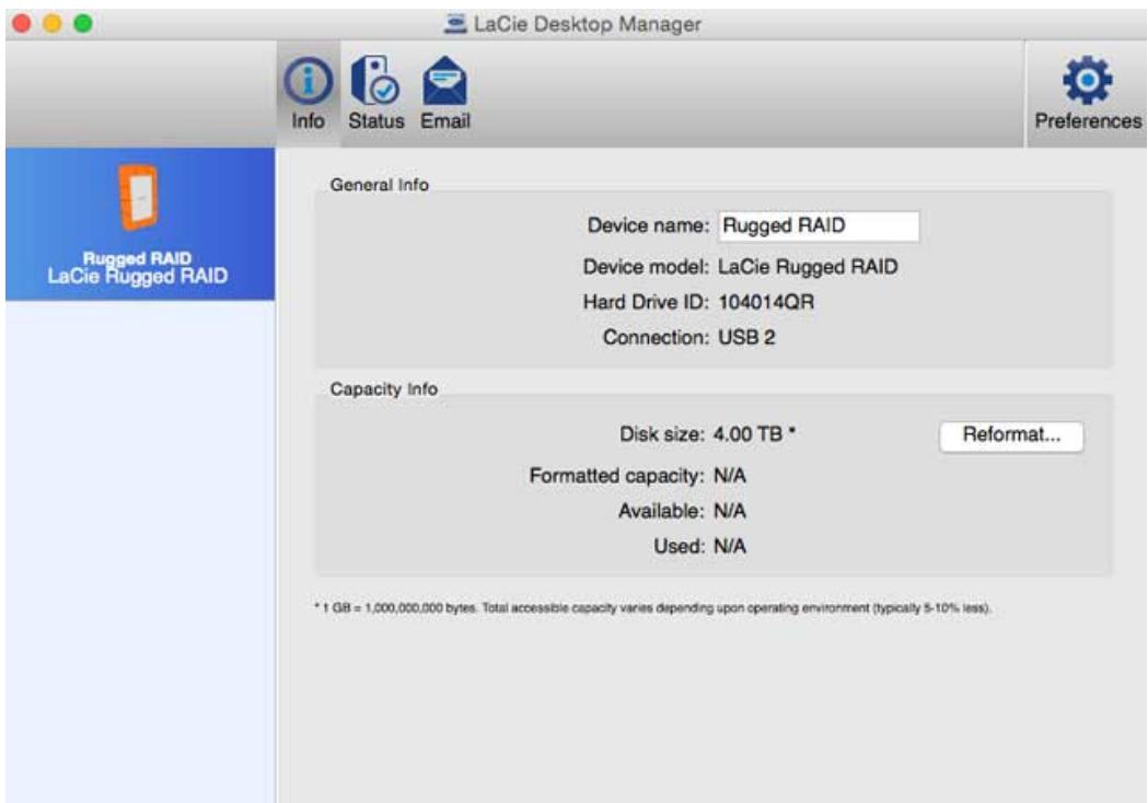 LACIE Rugged RAID STFA4000400 - Installation de LACIE desktop manager - 2