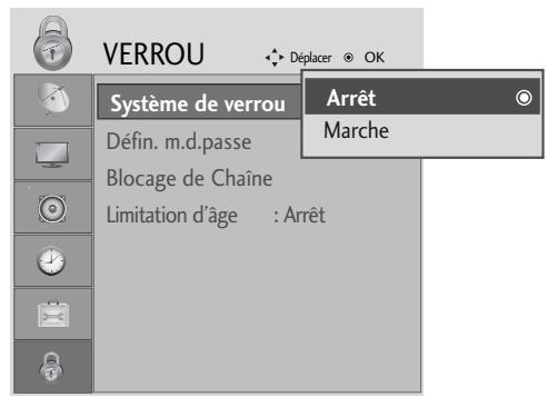 LG-GOLDSTAR 32L62000 - Définition du MOT de PASSE et système de verrouillage - 3