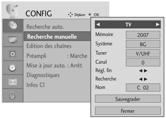 LG-GOLDSTAR 32L62000 - Recherche manuelle (en mode analogique) - 3