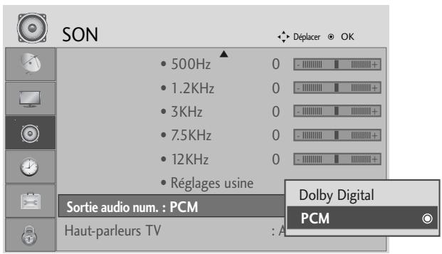 LG-GOLDSTAR 32L62000 - Selection de la SORTIE audionumérique - 3