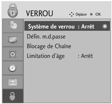 LG-GOLDSTAR 32L62000 - Définition du MOT de PASSE et système de verrouillage - 1