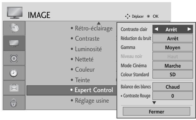 LG-GOLDSTAR 32L62000 - Mode image - contrôle expert - 2