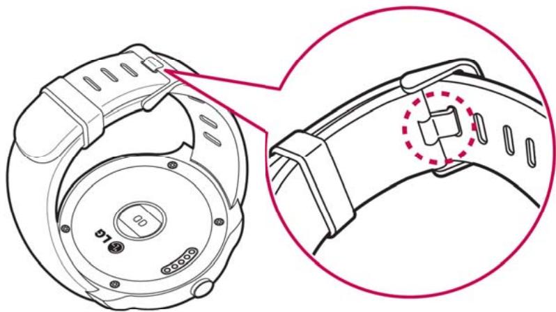 LG G WATCH R - Fermez le fermoir. - 1