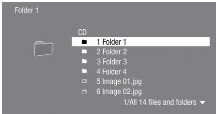 ONKYO BD-SP309 - Appuyez sur / pour sélectionner un dossier ou un fichier. - 1