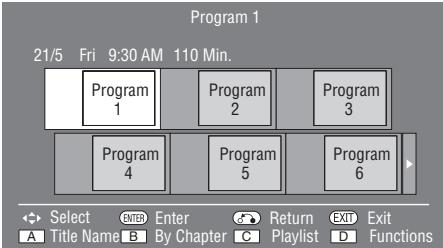 ONKYO BD-SP309 - Exemple: écran vignettes - 1