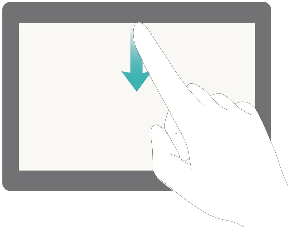 HUAWEI M5 10 32GB 4G GREY - Ouvrir le panneau de notifications pour obtenir des informations importantes - 1