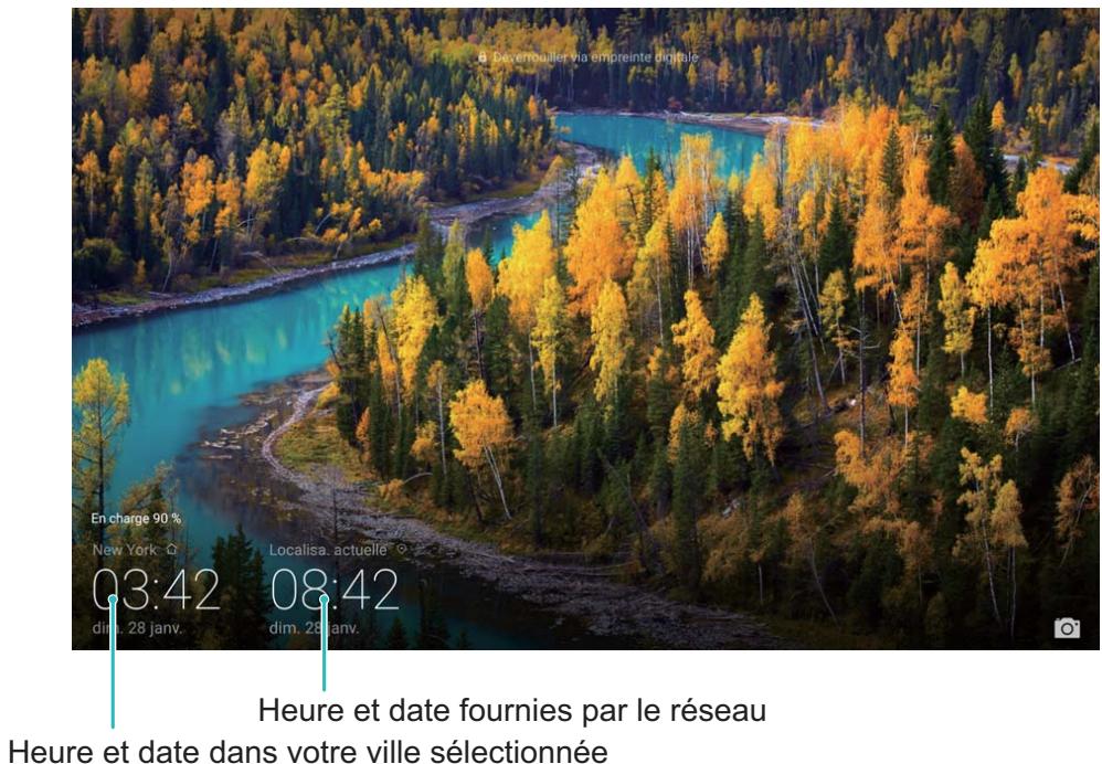 HUAWEI M5 10 32GB 4G GREY - Utiliser l'application horloge - 4