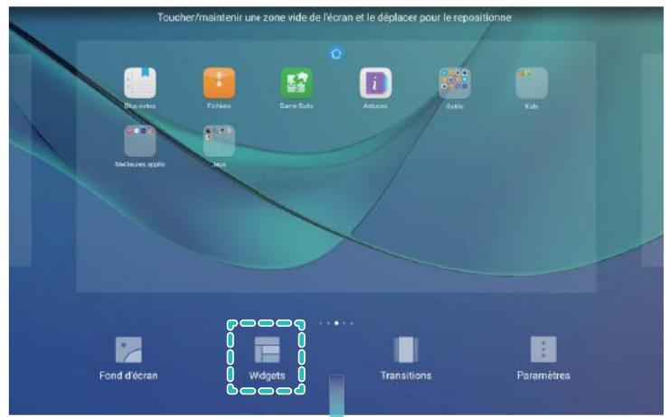 HUAWEI M5 10 32GB 4G GREY - Gérer les widgets de votre écran d'accueil - 1