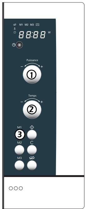 SAUTER SME615WF1BLANC - Touches mémoires M1 / M2 / M3 - 4