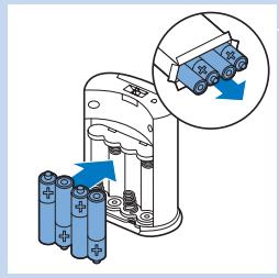 PHILIPS FC8820/01 - Installation des piles dans l'unité murale virtuelle - 1