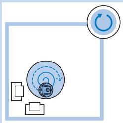 PHILIPS FC8820/01 - Mode de déplacement le long des murs - 1