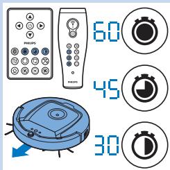 PHILIPS FC8820/01 - Utilisation des boutons d'heure d'aspiration - 2