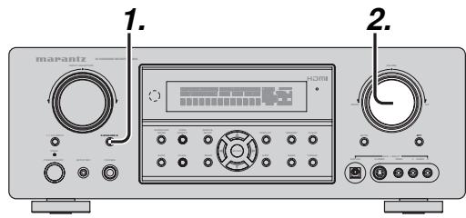 MARANTZ SR-5002 - Lecture dans une autre piece en utilisant les BORNES s (surround) speaker b - 1