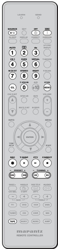 MARANTZ SR-5002 - Commandde d'une platine cassette marantz (mode TAPE) - 1